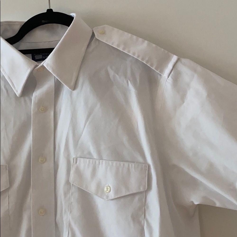 Van Heusen Short Sleeve Non-Iron Pilot Shirt - Picture 4 of 8